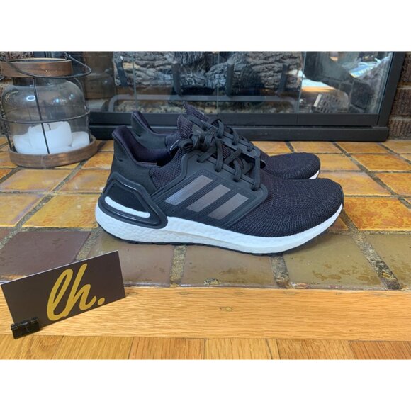 Mens 7 Adidas Ultraboost 20 “Black White” Athletic Running Shoes FY3457 - Picture 4 of 7